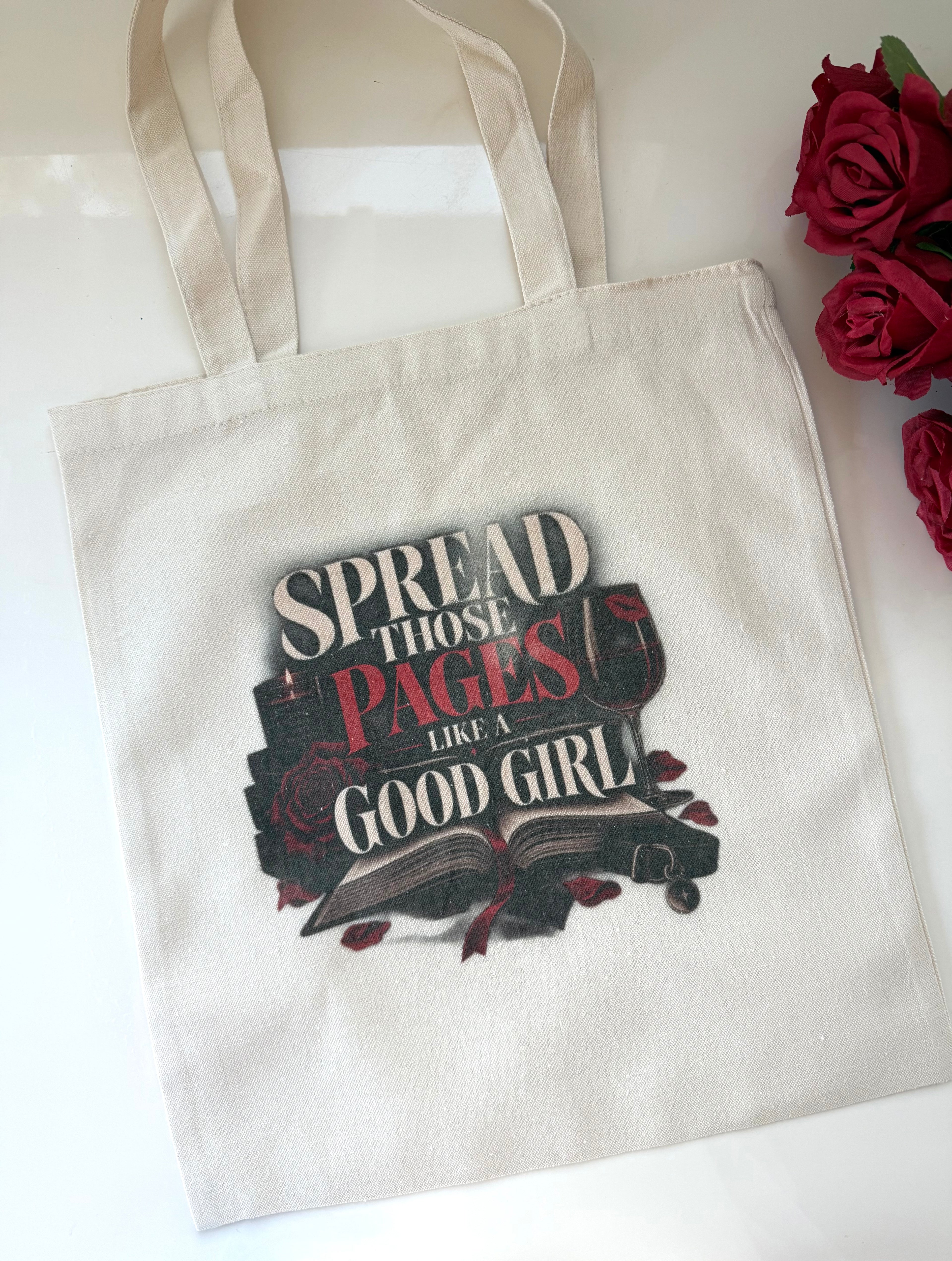 Spread those pages like a Good Girl Tote Bag